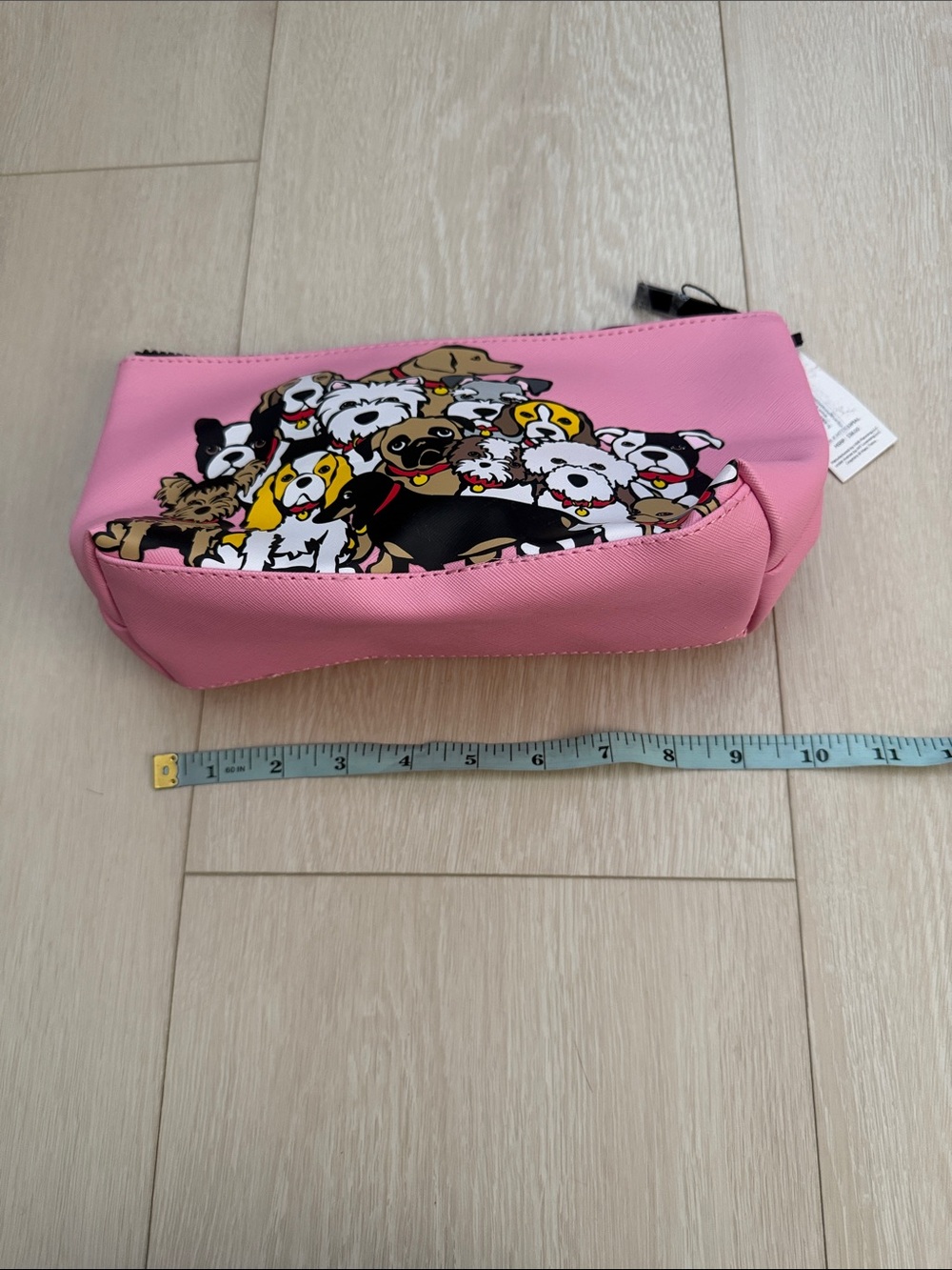 Marc Tetro Pink Dog Print Cosmetic Pouch - Picture 8 of 10